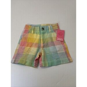 NWT Ruffle Butts Ruggedbutts Rainbow Plaid Shorts, 18/24 Months